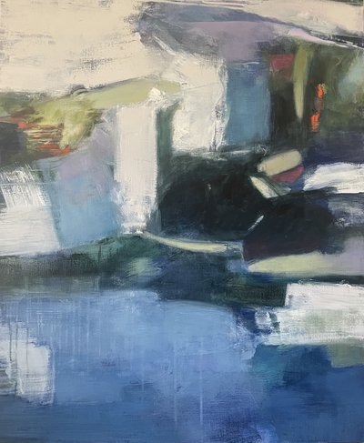 Abstracción azul serena de Julia Purinton