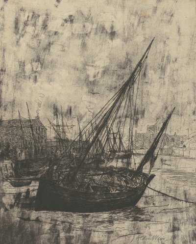 Barcos en Peel - Isla de Man, 1889 de Julian Alden Weir