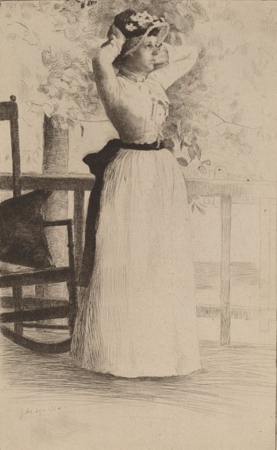 Retrato de la señorita Hoe, 1889 de Julian Alden Weir