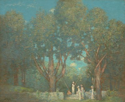 El regreso de la partida de pesca 1906 (Óleo sobre lienzo) de Julian Alden Weir