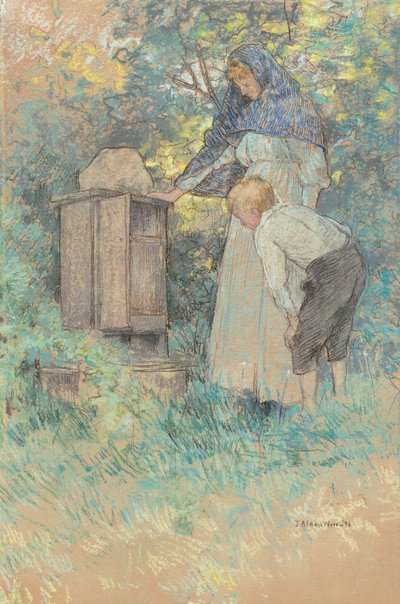 Observando las abejas de Julian Alden Weir