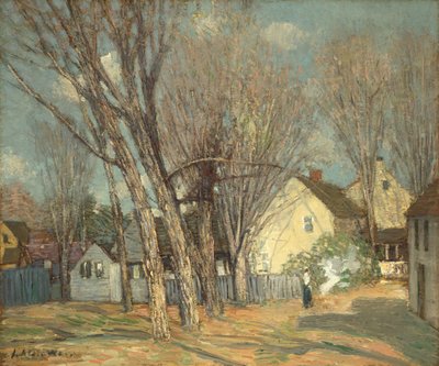 Windham Village, c.1913-14 (óleo sobre panel de caoba) de Julian Alden Weir