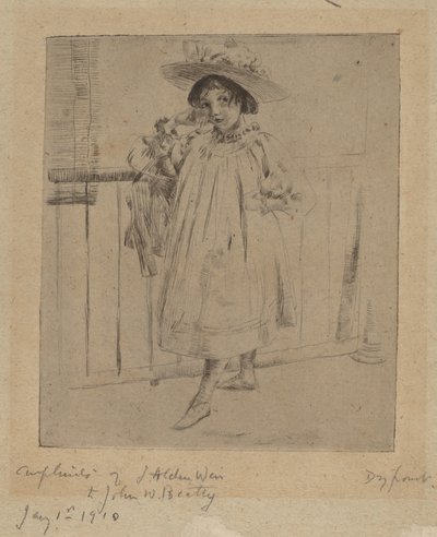 Joven con Gran Sombrero de Julian Alden Weir