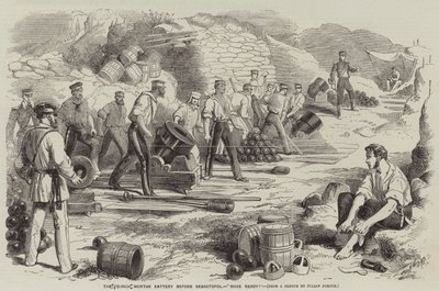 La batería de mortero de 10 pulgadas antes de Sebastopol, ¡preparados! de Julian Portch