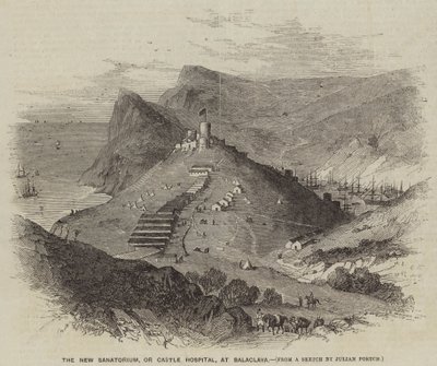 El nuevo sanatorio, o hospital del castillo, en Balaclava de Julian Portch