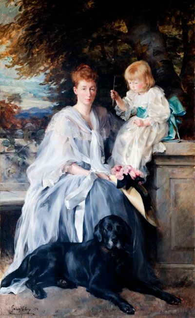 Alice Strong, Sra. Godfrey Clark, y su hijo de Julian Russell Story