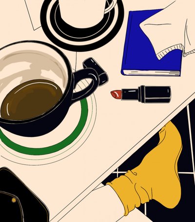 Una mañana tranquila tomando café de Juliana Kokolari