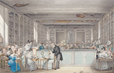 La Escuela de Dibujo Botánico de Pierre-Joseph Redouté en la Sala Buffon en el Jardin des Plantes, 1830 de Julie Ribault