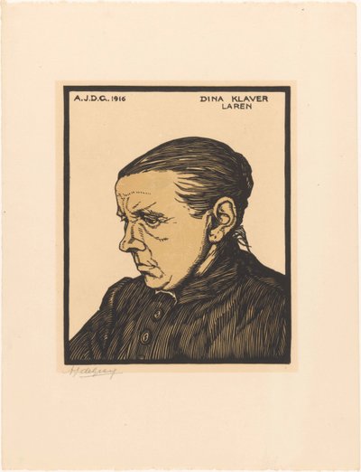 Retrato de Dina Klaver de Julie de Graag (signed by artist)