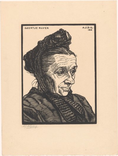 Retrato de Geertje Kuijer de Julie de Graag (signed by artist)
