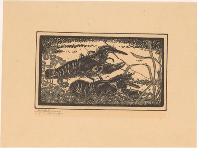Dos cangrejos de río de Julie de Graag (signed by artist)