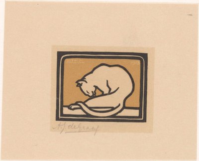 Lavado del gato de Julie de Graag (signed by artist)