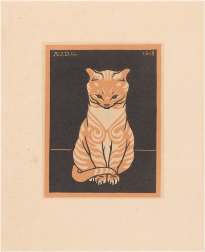 Gato sentado de Julie de Graag