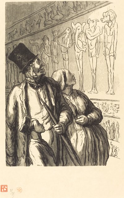 Exposición universal: Sección egipcia de Julien Antoine Peulot after Honoré Daumier