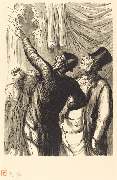 Exposición Universal: Un Verdadero Cicerone de Julien Antoine Peulot after Honoré Daumier