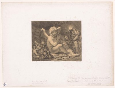 Amor y putti se llevan las manos a la cabeza
Preparativos para la guerra de Julien Leopold Boilly
