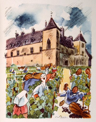 Viñedo francés. 1944. Ilustración de Julien Pavil de Julien Pavil