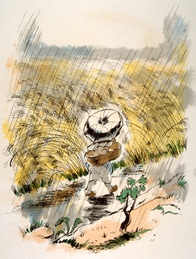 Ilustración humorística del vino 1946.Ilustración de Julien Pavil de Julien Pavil
