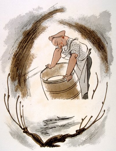 Ilustración humorística del vino 1946.Ilustración de Julien Pavil de Julien Pavil
