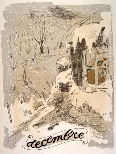 Ilustración humorística del vino 1946.Ilustración de Julien Pavil de Julien Pavil