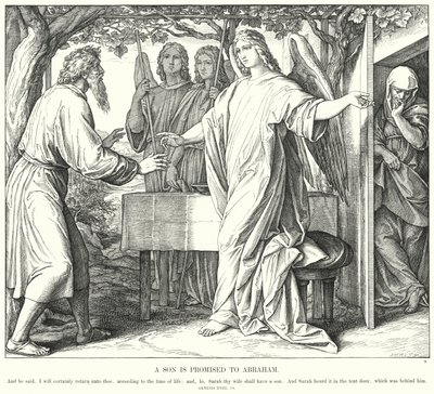 Se Promete un Hijo a Abraham de Julius (after) Schnorr von Carolsfeld