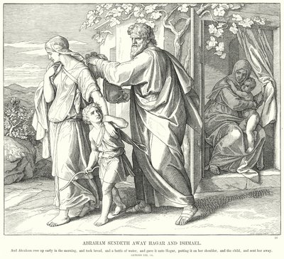 Abraham Envía a Hagar e Ismael de Julius (after) Schnorr von Carolsfeld