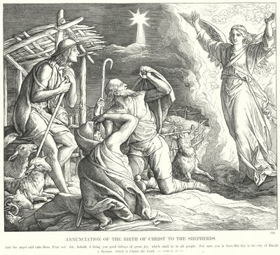 Anunciación del Nacimiento de Cristo a los Pastores de Julius (after) Schnorr von Carolsfeld