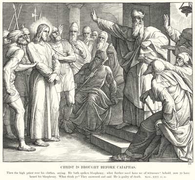 Cristo es llevado ante Caifás de Julius (after) Schnorr von Carolsfeld