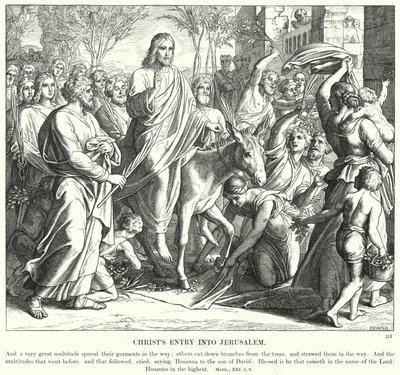 La entrada de Cristo en Jerusalén de Julius (after) Schnorr von Carolsfeld