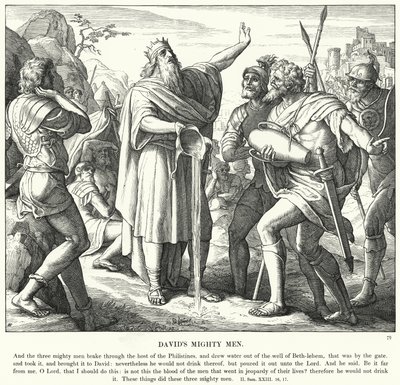Los Valientes de David de Julius (after) Schnorr von Carolsfeld