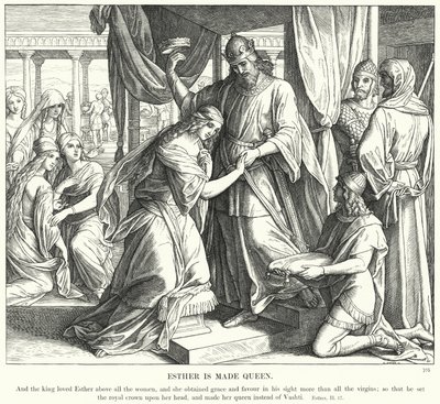 Ester es hecha reina (grabado) de Julius (after) Schnorr von Carolsfeld