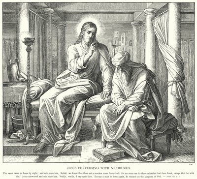 Jesús Conversando con Nicodemo de Julius (after) Schnorr von Carolsfeld