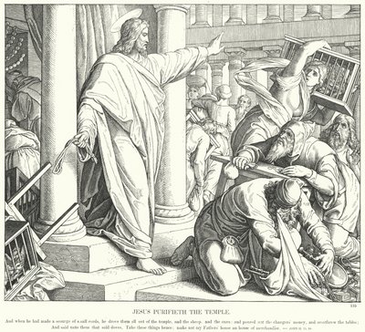 Jesús Purifica el Templo de Julius (after) Schnorr von Carolsfeld