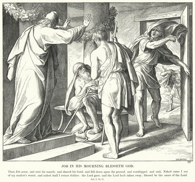 Job en su Duelo Bendice a Dios de Julius (after) Schnorr von Carolsfeld