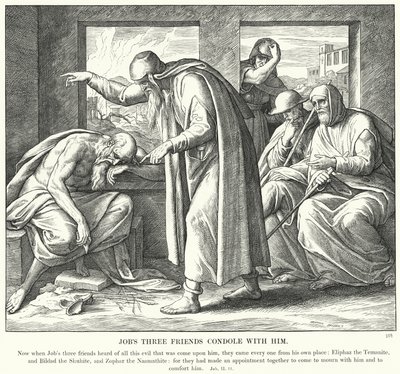 Los Tres Amigos de Job lo Consolan de Julius (after) Schnorr von Carolsfeld