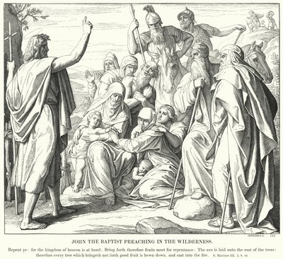 Juan el Bautista Predicando en el Desierto de Julius (after) Schnorr von Carolsfeld