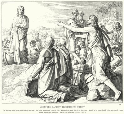 Juan el Bautista Testifica de Cristo de Julius (after) Schnorr von Carolsfeld