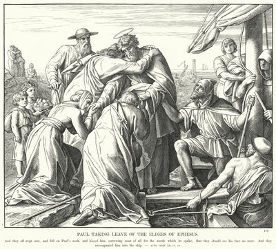 Pablo Despidiéndose de los Ancianos de Éfeso de Julius (after) Schnorr von Carolsfeld