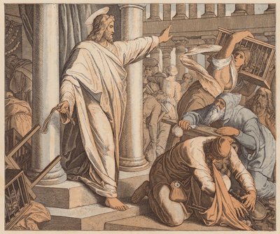Los compradores y vendedores expulsados del Templo, San Juan, II de Julius (after) Schnorr von Carolsfeld