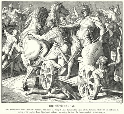La Muerte de Acab (grabado) de Julius (after) Schnorr von Carolsfeld
