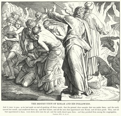 La Destrucción de Coré y sus Seguidores de Julius (after) Schnorr von Carolsfeld