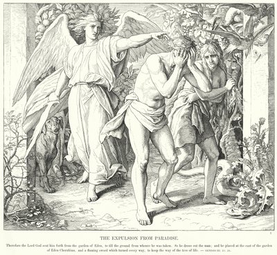 La Expulsión del Paraíso de Julius (after) Schnorr von Carolsfeld