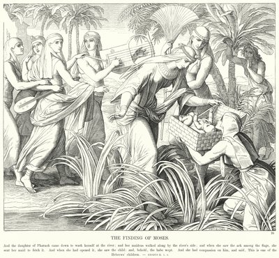 El Hallazgo de Moisés de Julius (after) Schnorr von Carolsfeld