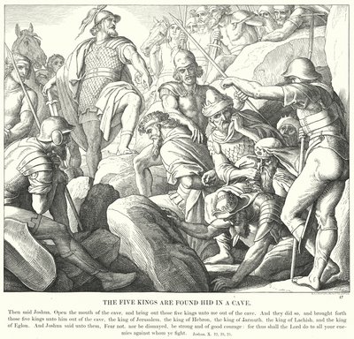 Los Cinco Reyes se Encuentran Escondidos en una Cueva (grabado) de Julius (after) Schnorr von Carolsfeld