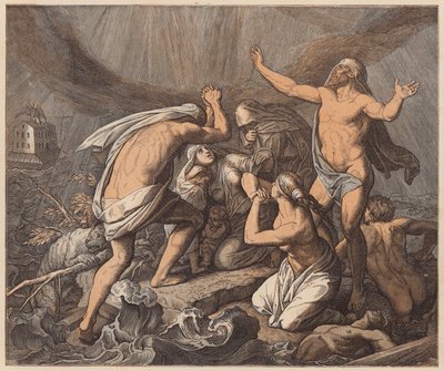 El diluvio, Génesis, VII de Julius (after) Schnorr von Carolsfeld