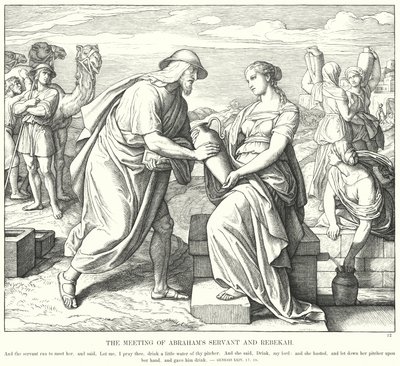 El Encuentro del Siervo de Abraham y Rebeca de Julius (after) Schnorr von Carolsfeld