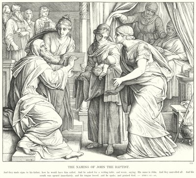 El Nombramiento de Juan el Bautista de Julius (after) Schnorr von Carolsfeld