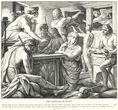 La Pascua en Egipto (grabado) de Julius (after) Schnorr von Carolsfeld