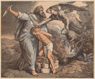 El sacrificio de Isaac, Génesis, XXII de Julius (after) Schnorr von Carolsfeld