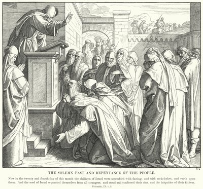 El Ayuno Solemne y el Arrepentimiento del Pueblo de Julius (after) Schnorr von Carolsfeld